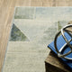Bastian Contemporary Geometric Blue/ Green Indoor Area Rug, Blue, 9'10"x12'10"
