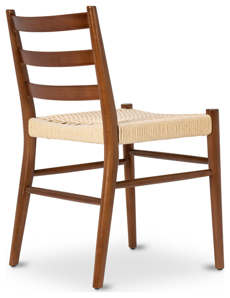 Poly and Bark Ray Dining Chair, Set of 2, Walnut