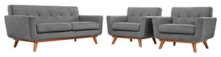 Modern Expectation Gray Engage Armchairs and Loveseat, 3-Piece Set