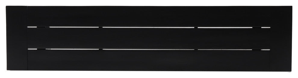 GDF Studio Cana Outdoor Teak Acacia Wood Bench With Rustic Metal Accents, Black