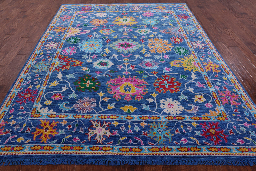 Turkish Oushak Handmade Wool Rug 8' 0" X 9' 10" - Q15579