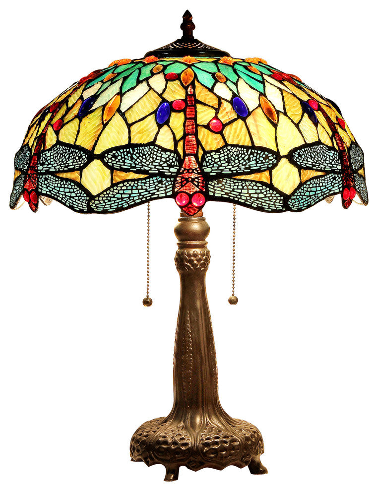 Empress Dragonfly 2-Light Table Lamp 18"