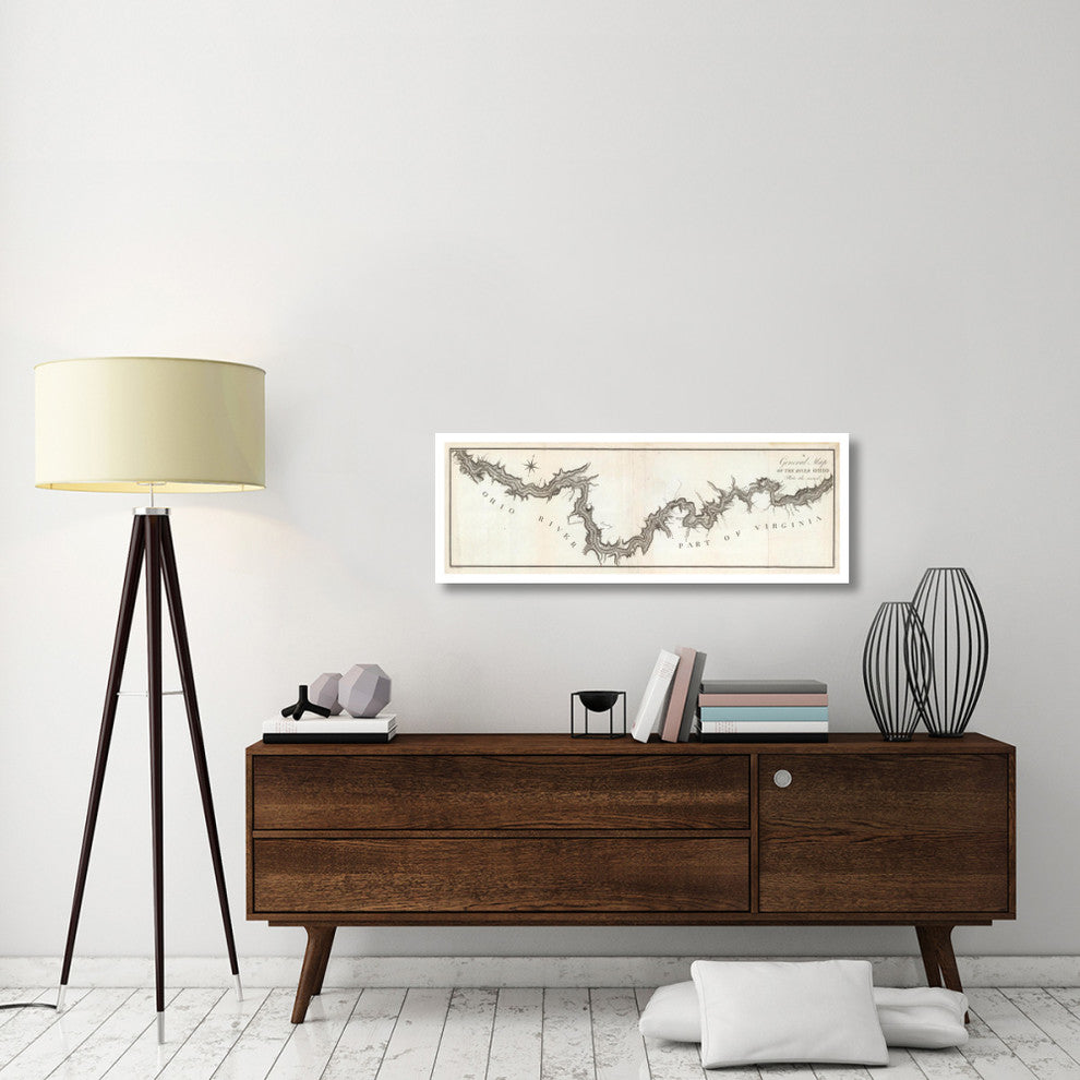 "A General Map of the River Ohio, Plate 2, 1796" Paper Art, 46"x17"