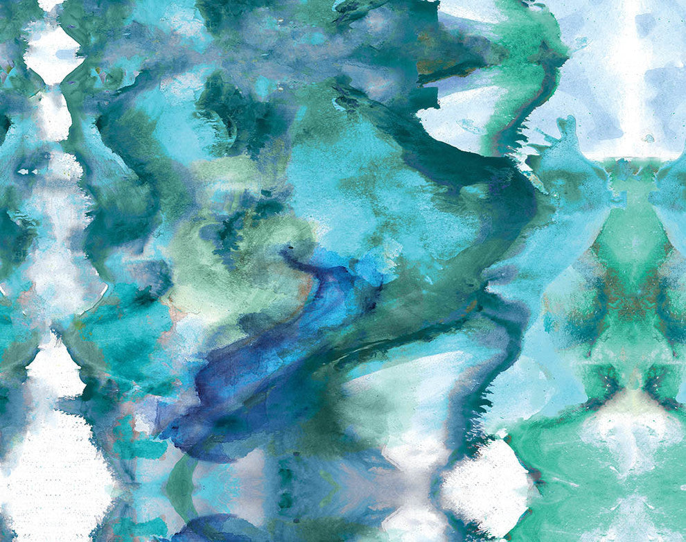 Watercolor Waves Canvas Wall Art, 16"x12", Unframed