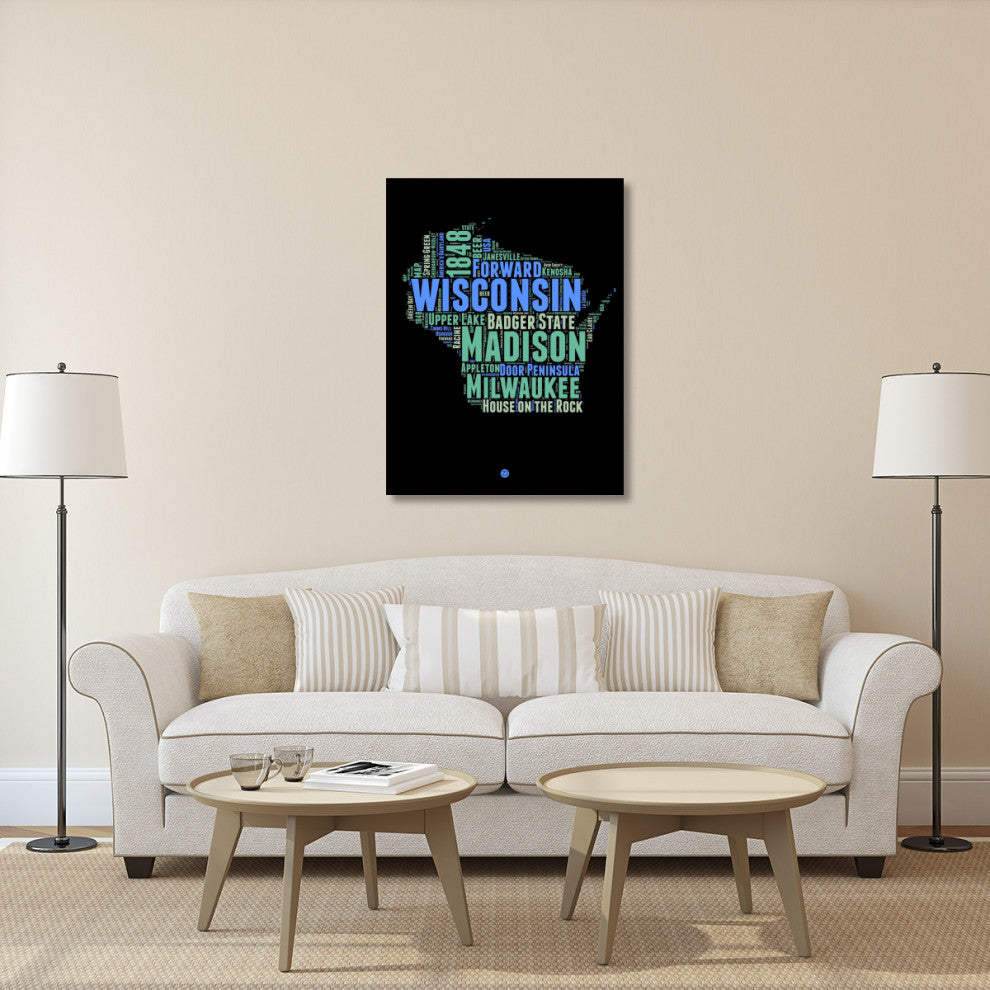 "Wisconsin Word Cloud 1" Fine Art Print