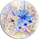 Flowers, Leaves Watercolor Art, Floral Large Disc Metal Wall Art, 11"