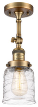 INNOVATIONS 201F-BB-G513 1-Light Semi-Flush Mount Brushed Brass