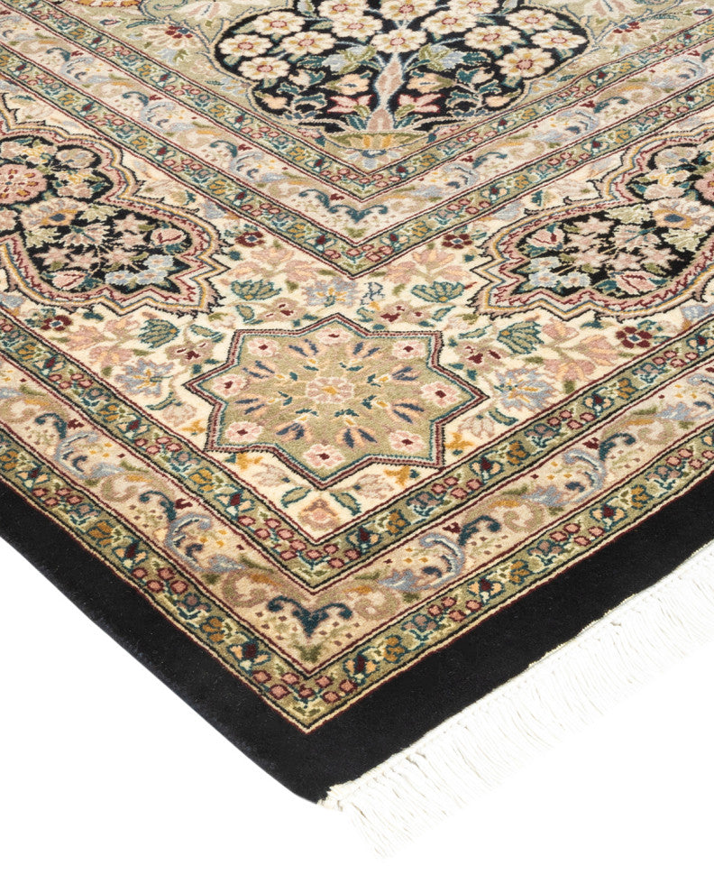 Ngwesaung One-of-a-Kind Hand-Knotted Area Rug Black, 8'2"x10'6"