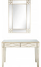 Champagne Finish Mirror and Console Table