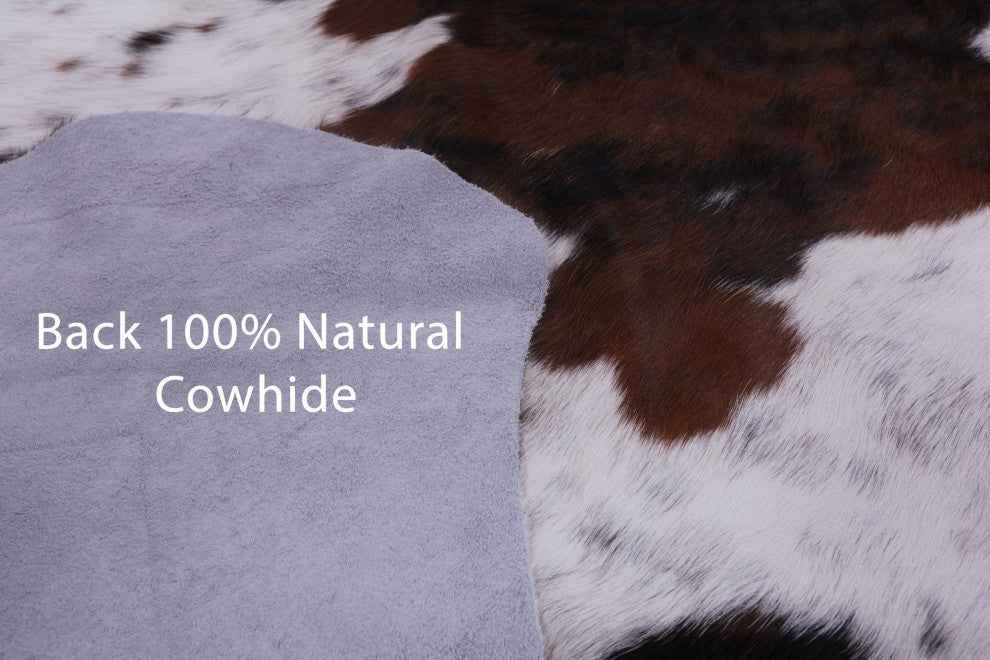 7' 10" X 6' 9" Organic Natural Hair-On Cowhide Area Rug C1760