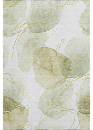 Premium Machine Washable Mayfield AMF544 Green 5' x 7'6" Rug