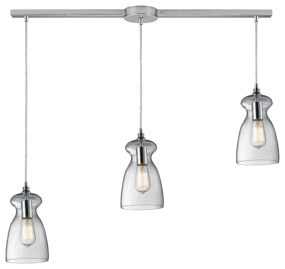 Menlow Park 3-Light Pendant, Polished Chrome