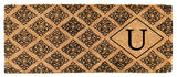 Regency Monogram Doormat, 18"x46"x1.5", U