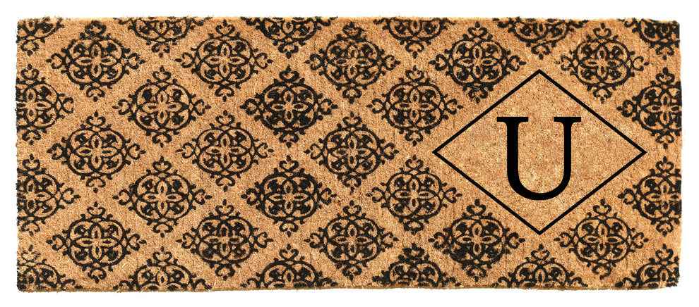 Regency Monogram Doormat, 18"x46"x1.5", U