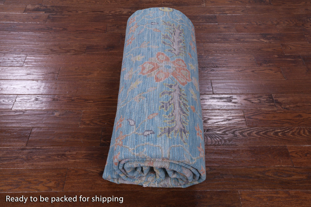 10' 1" X 13' 11" Turkish Oushak Handmade Wool Rug - Q13292