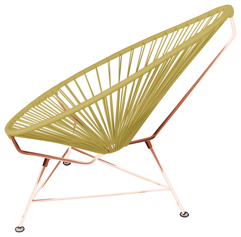 Junior Indoor/Outdoor Handmade Acapulco Chair, Gold Weave, Copper Frame