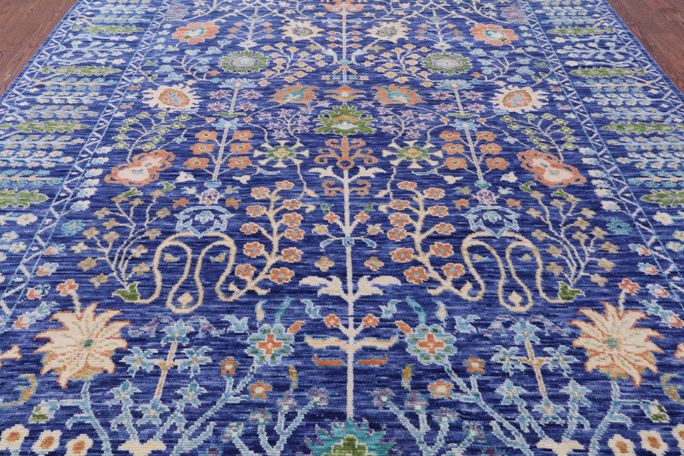 9' 2" X 11' 10" Handmade Turkish Oushak Wool Rug - Q15709