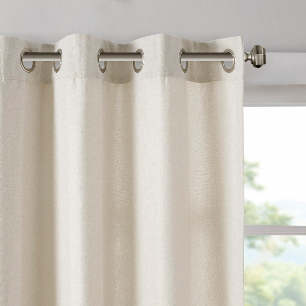 Madison Park Englewood Heather Window Curtain, Beige