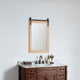Cortes Rectangular Wall Mount Mirror, Weathered Pine, 24"
