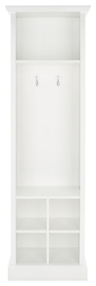 Safavieh Surrey 6 Shelf 2 Hook Hall Tree, Antique White