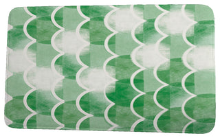 Nantucket Zircoland Geometric Print Bath Mat, Green, 17"x24"