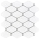 Badajoz 11.5x10.94, Honeycomb Glass Mosaic Tile, White, Box of 11