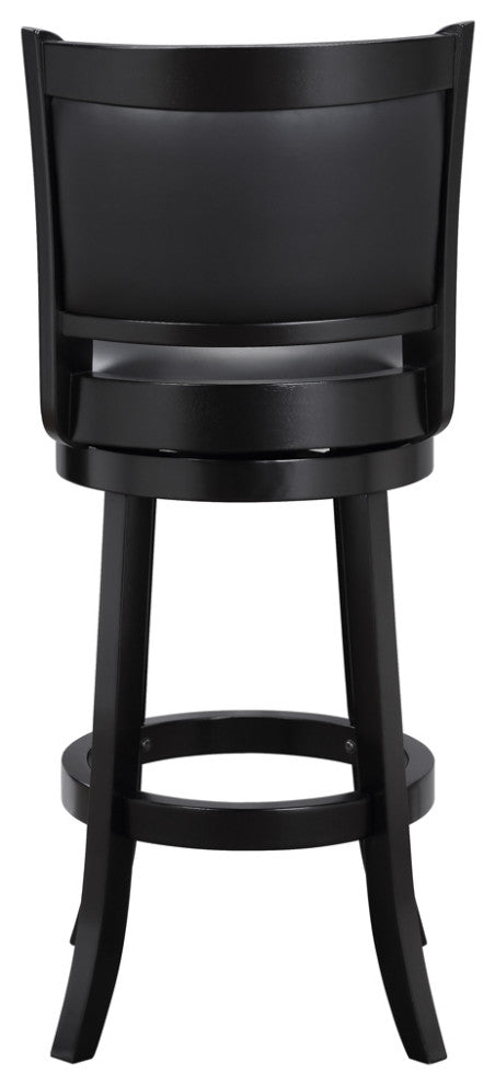 Augusta Swivel Bar Stool, Black