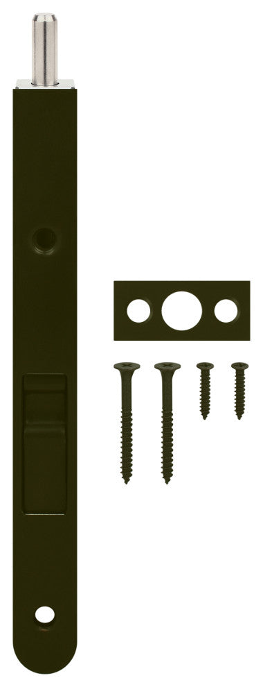 Nuk3y 7" Single Route Flush Bolt Round Corner, Oiled Rubbed Bronze