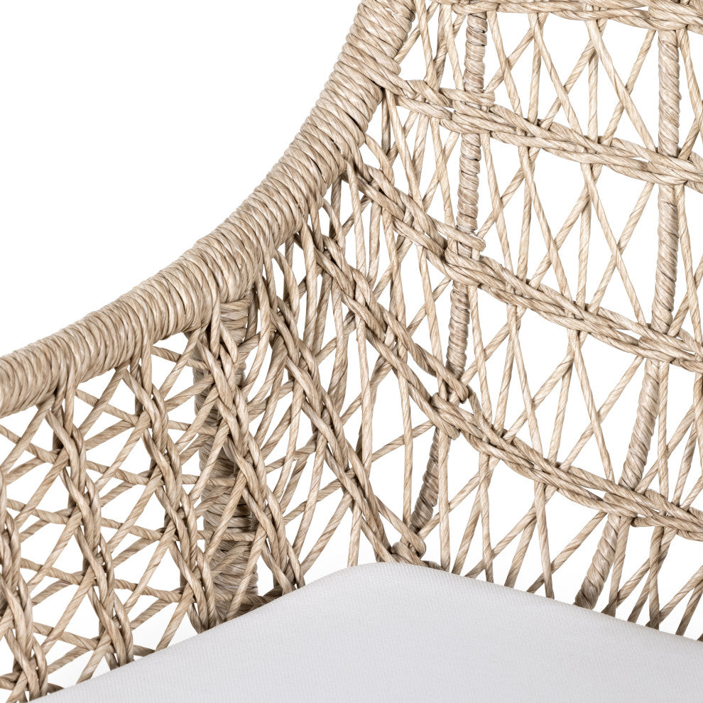 Bandera Outdoor Stool WithCshn-White-Bar