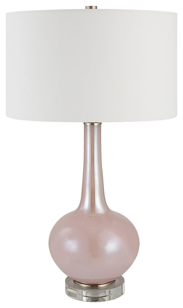 Uttermost Rosa Pink Glass Table Lamp