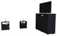 DEPOT E-SHOP Newport 3 Piece Bedroom Set, Cabinet Dresser and 2 Nightstands