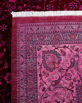 Overdyed, One-of-a-Kind Hand-Knotted Area Rug Pink, 12'0"x16'10"