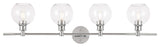 Elegant Lighting LD2322 Collier 4 Light 38"W Vanity Light - Chrome