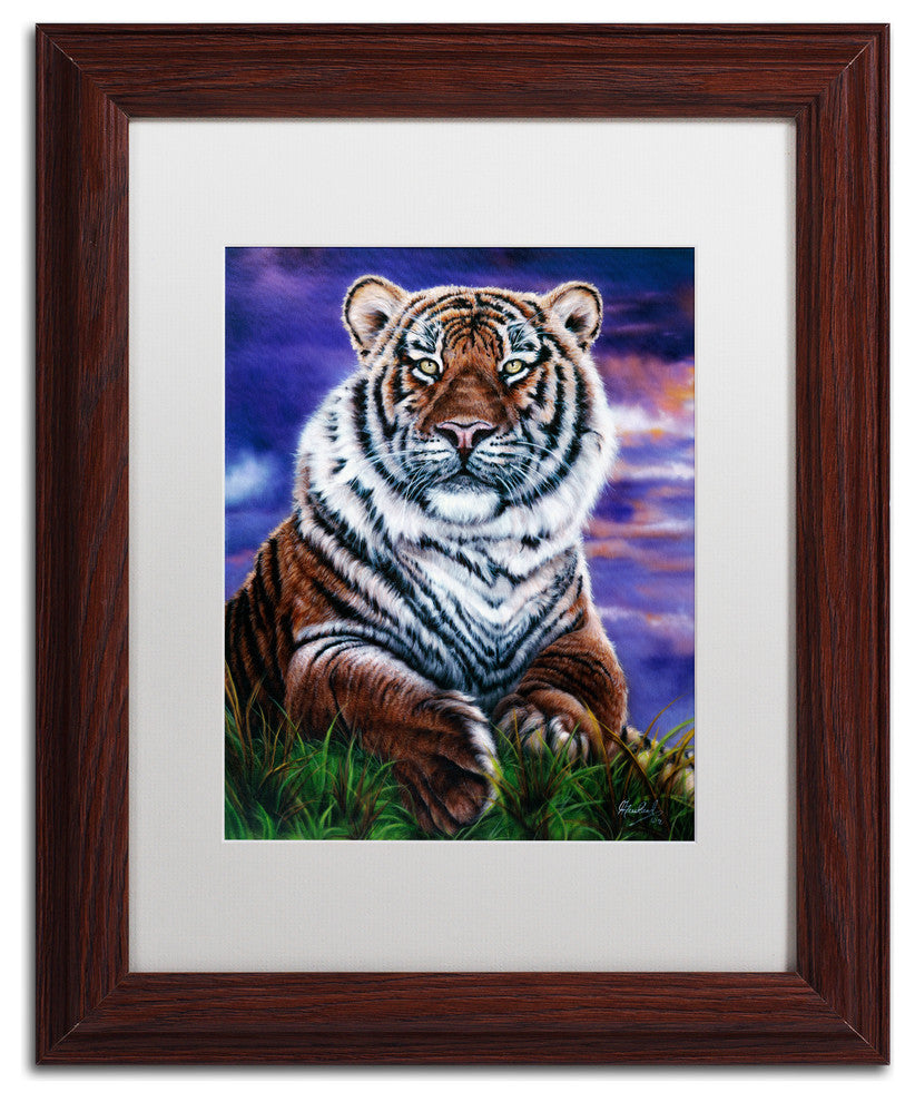Jenny Newland ''Arizona Tiger'' Matted Framed Art, 14x11