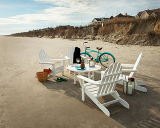 Polywood Classic Folding Adirondack 5-Piece Conversation Group, Aruba