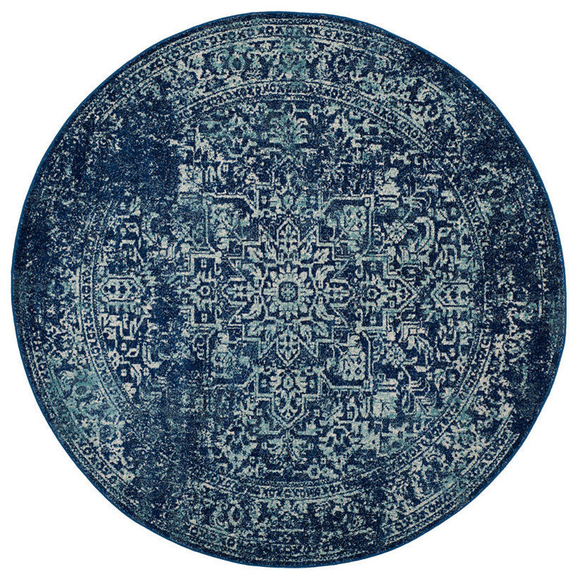 Safavieh Evoke Evk256A Rug, Navy/Ivory, 4'0" X 6'0"