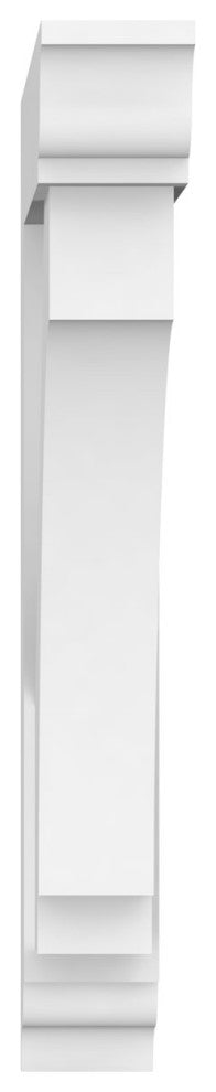 Standard Imperial Architectural Grade PVC Bracket, Traditional End, 3"wx16"dx22"h