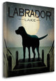 "Moonrise Black Dog - Labrador Lake" By Ryan Fowler, Gallery Wrap Canvas