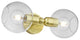 Downtown 2 Light Satin Brass Sphere Vanity Sconce