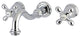 Kingston Brass 2-Handle Wall Mount Bathroom Faucet, Polished Chrome