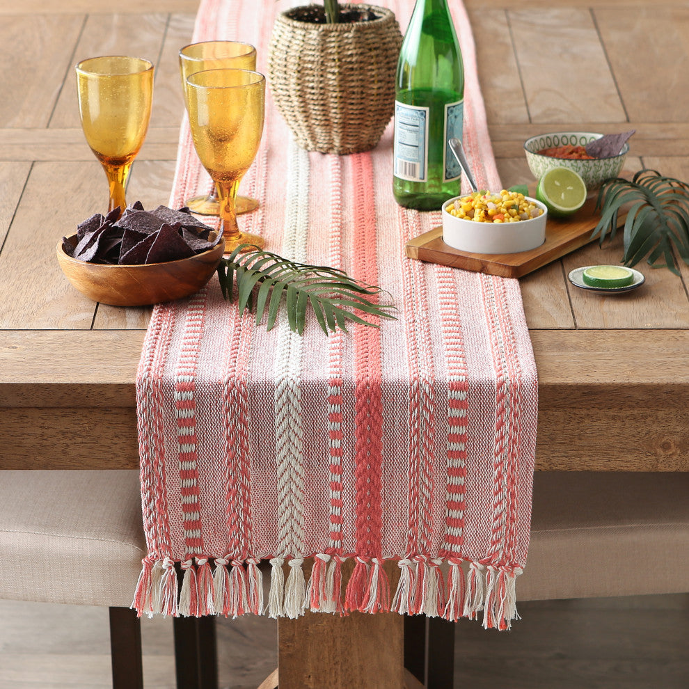Spice Braided Stripe Table Runner 15x108