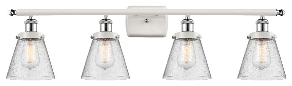 Innovations 916-4W-WPC-G64-LED 4-Light Vanity Light, White, Polished Chrome