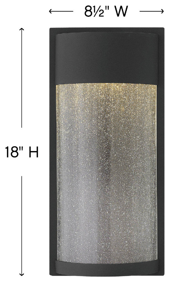 Hinkley Shelter Medium Wall Mount Lantern, Black