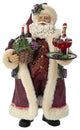 11.5" Fabrich Santa with Wine Basket