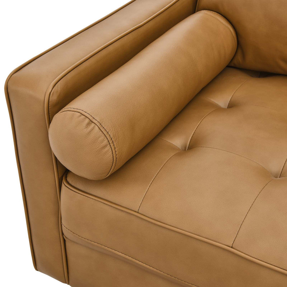 Valour 88" Leather Sofa, Tan