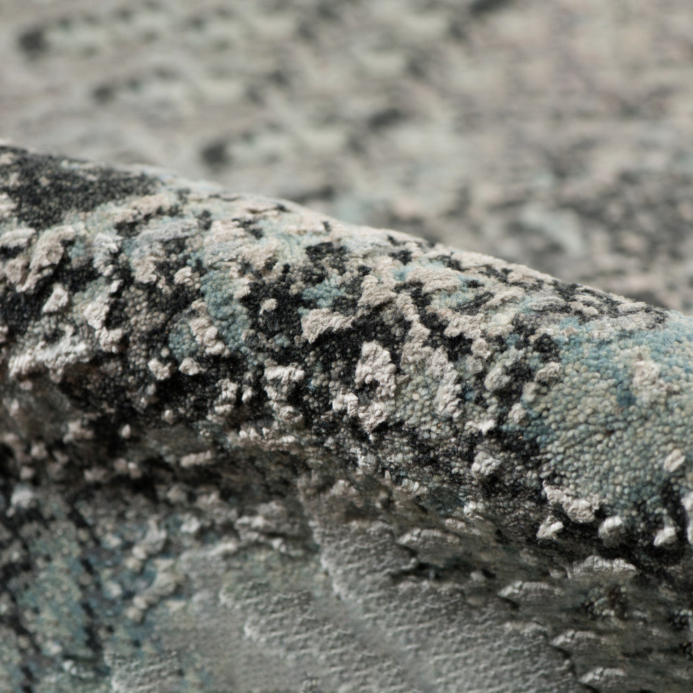 Mystique Linden Area Rug, Gray and Blue, 2' x 3', Abstract