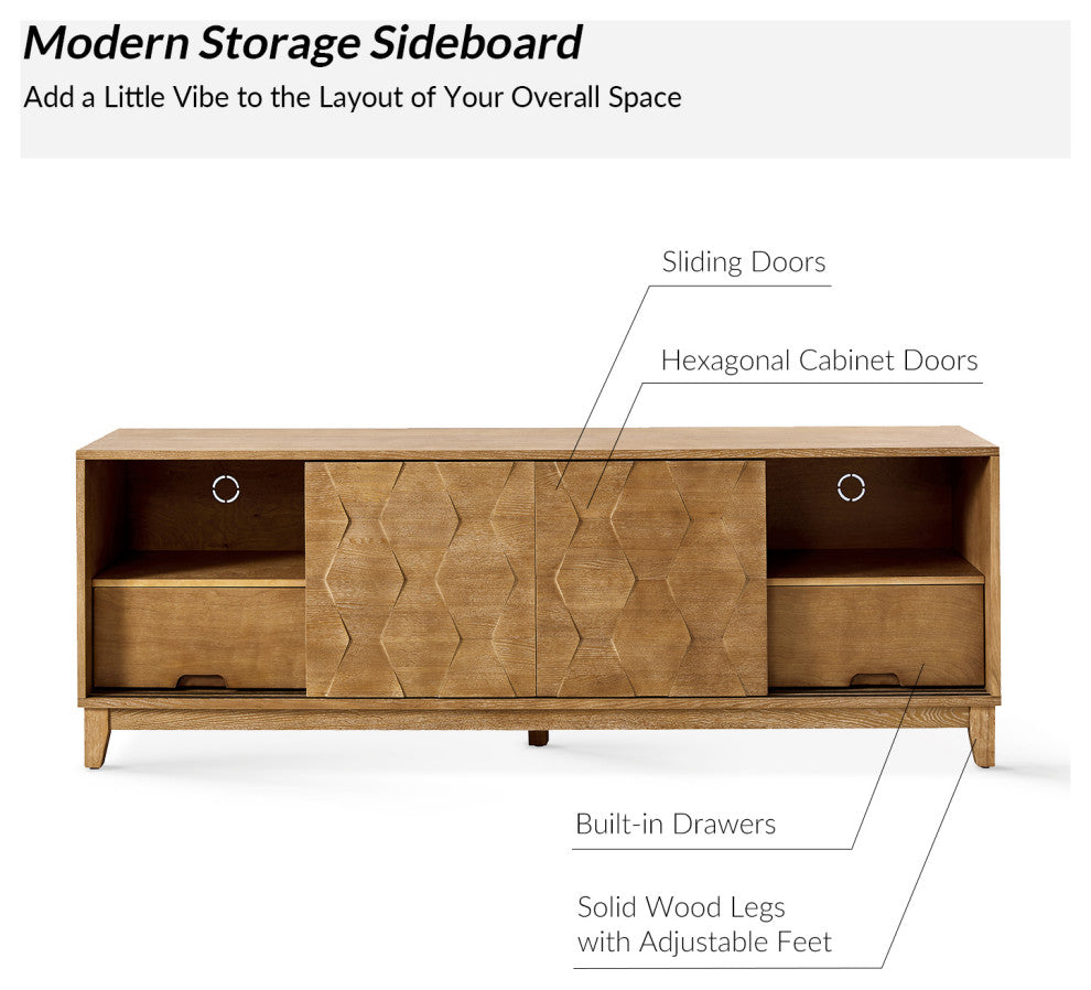 72" TV Stand for TVs, up to 78", Seadrift