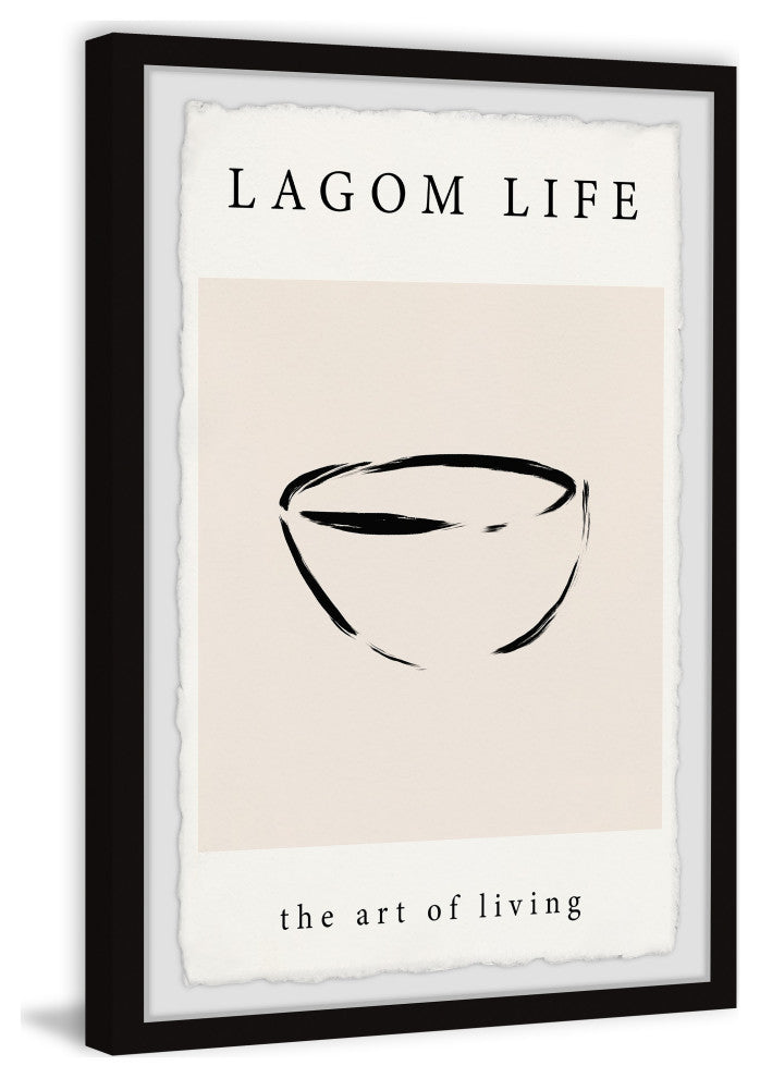 "Lagom Lifestyle" Framed Painting Print, 16x24