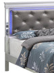 Verona LED Panel Bedframe, Silver Champagne, King