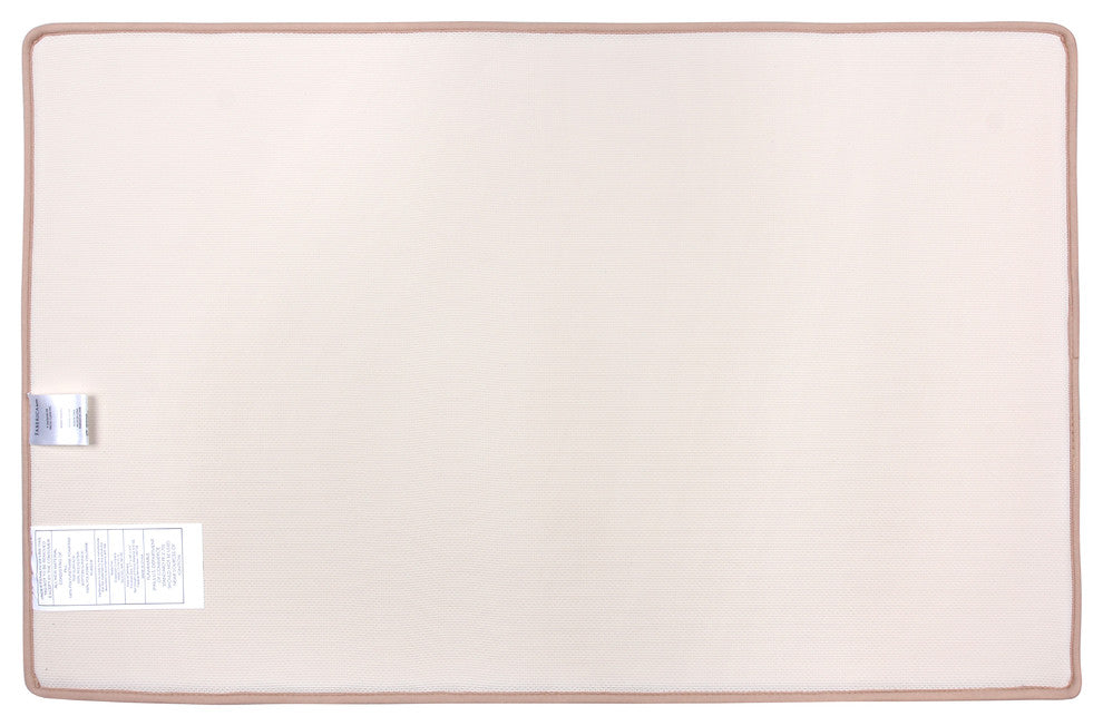 Fabbrica Home Memory Foam Accent Rug, Solid, Beige